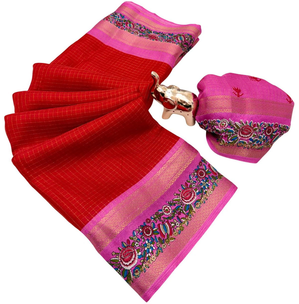 Vasthrlay Classic Ethnic Kalamkari Saree for festive ethnic occasions