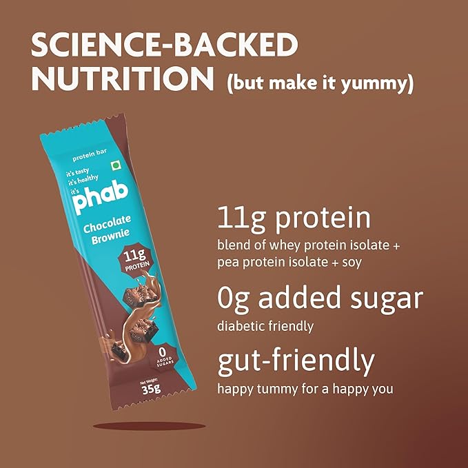 Phab Chocolate Brownie 11G Protein Bars