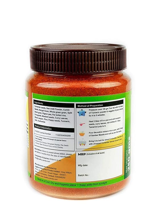 HEALTHY PANDA Authentic South Indian Sambar Masala - PUSHMYCART