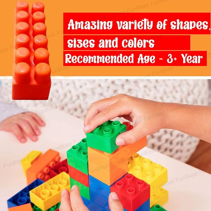 FunBlast DIY Plastic Building Blocks for Kids Puzzle Games - PUSHMYCART