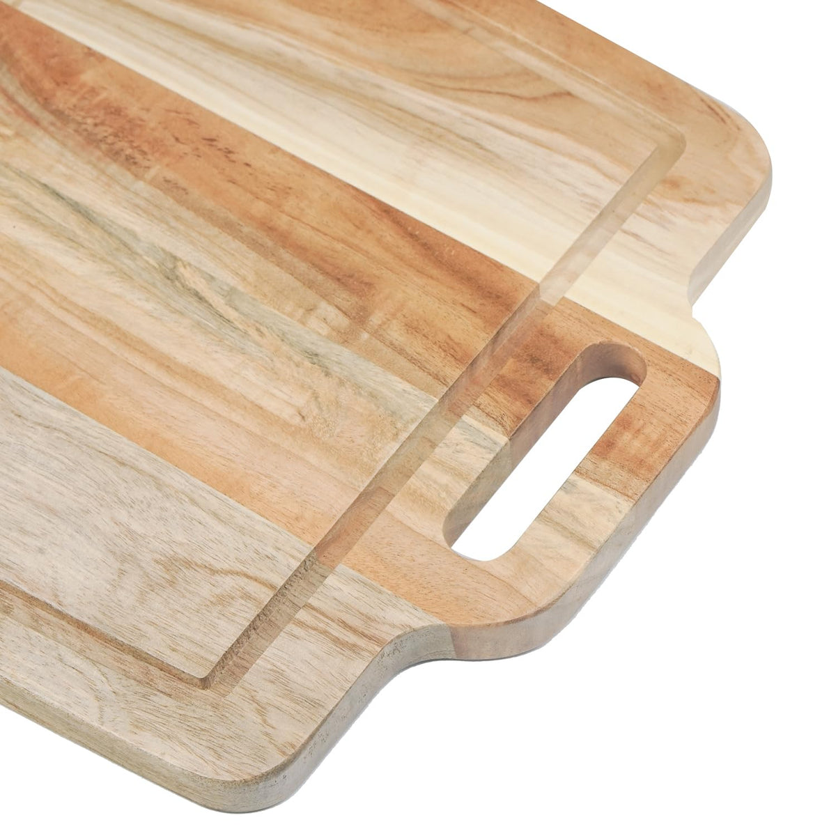 Sanjeev Kapoor Neem Wood Rectangle Serving Platter with Handle