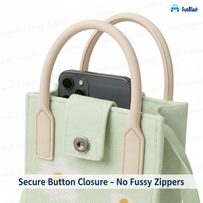 FunBlast Crossbody Mobile Sling Bag Daisy Nice Mint Green