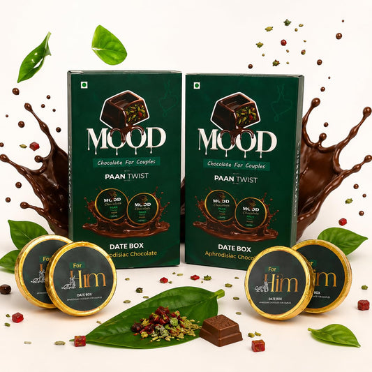 DATEBOX Ayurvedic Dark Chocolate Paan Flavour 20g 4 Pieces Pack of 2