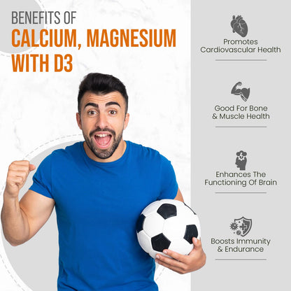 Himalayan Organics Calcium, Magnesium With Vitamin D3 Lemon & Lime Flavour Tablets