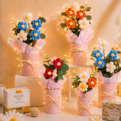 Handmade Crochet Artificial Flowers with Light - image 3