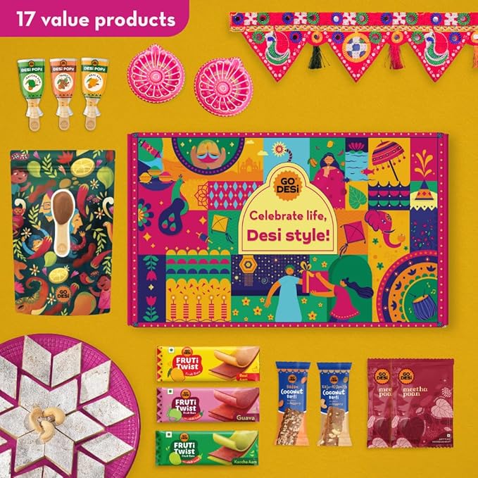 GO DESi Diwali Gift Box -17 Items - PUSHMYCART