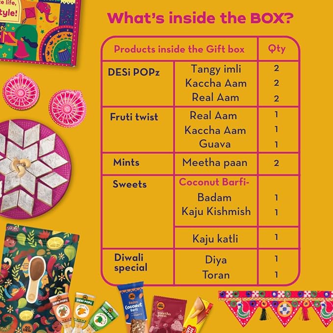 GO DESi Diwali Gift Box -17 Items - PUSHMYCART