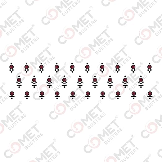 Comet Busters Maroon Abstract Design Bindis