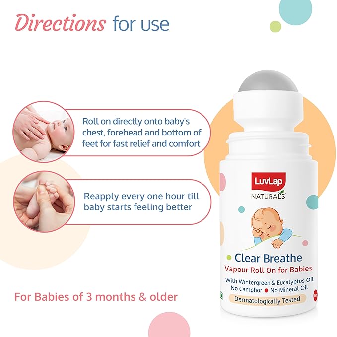 LuvLap Naturals Clear Breathe Vapour Roll-on - PUSHMYCART