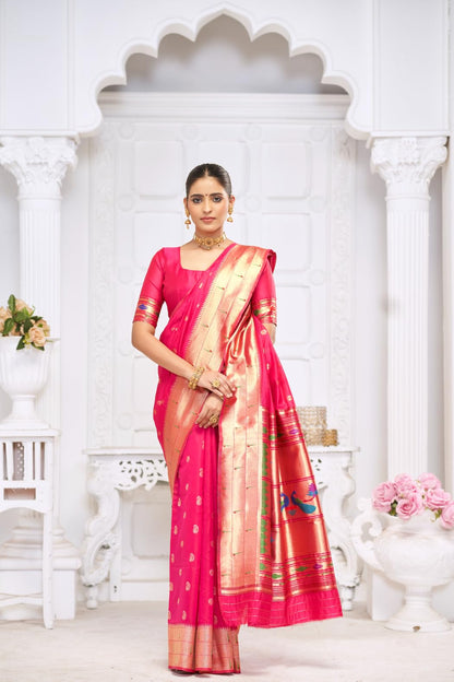 Vasthrlay Paithani Classic Saree with decorative traditional design