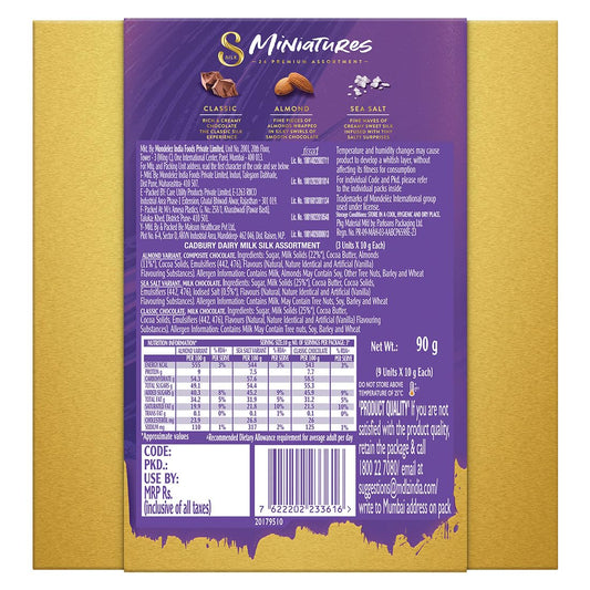 Cadbury Dairy Milk Silk Miniatures Chocolate Gift Pack 90g