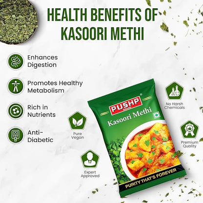 Pushp Brand Kasoori Methi Pouch - PUSHMYCART