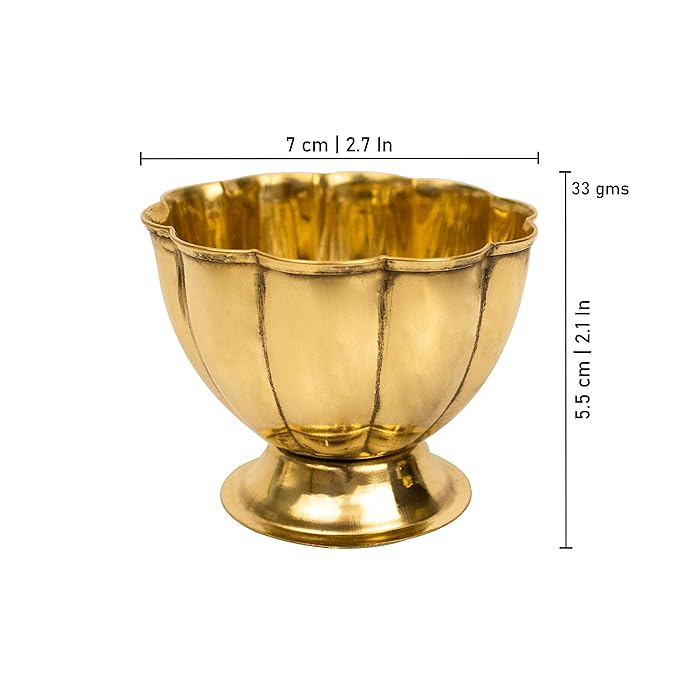 Brass Chandan | Kumkum bowl 6 Pcs - PUSHMYCART