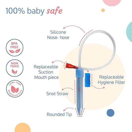 LuvLap Baby Nasal Aspirator 0-5 Years with Snotsucker mechanism - PUSHMYCART