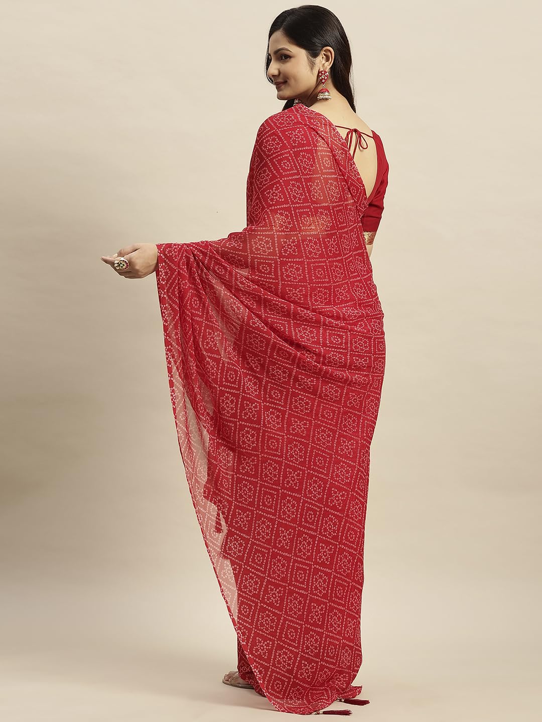Vasthrlay Teal Saree with elegant chiffon and printed styling