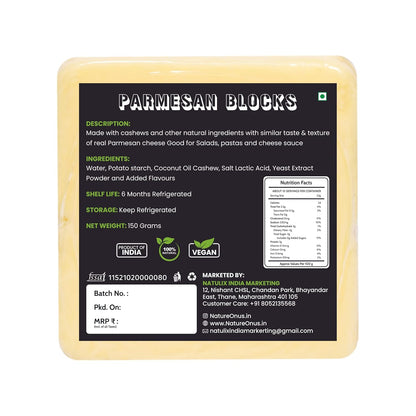 NATUREONUS Vegan Parmesan Cheese Block