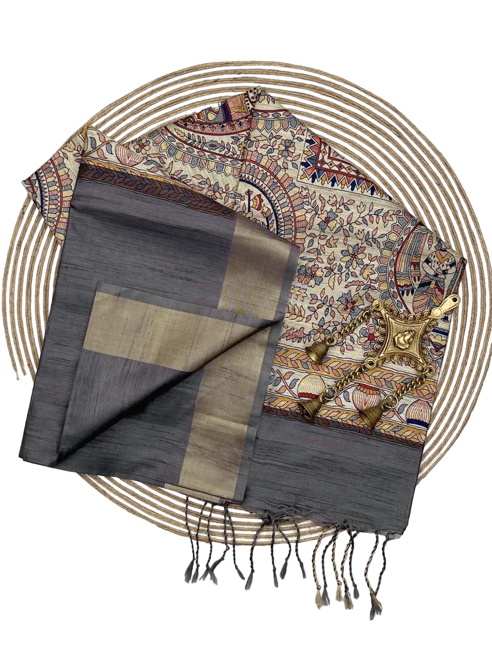 Vasthrlay Classic Tussar Traditional Saree for festive ethnic occasions