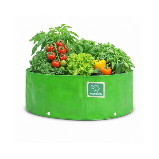 GREENSHEEP HDPE 260 GSM Round Grow Bag 12 x 6 inch Green