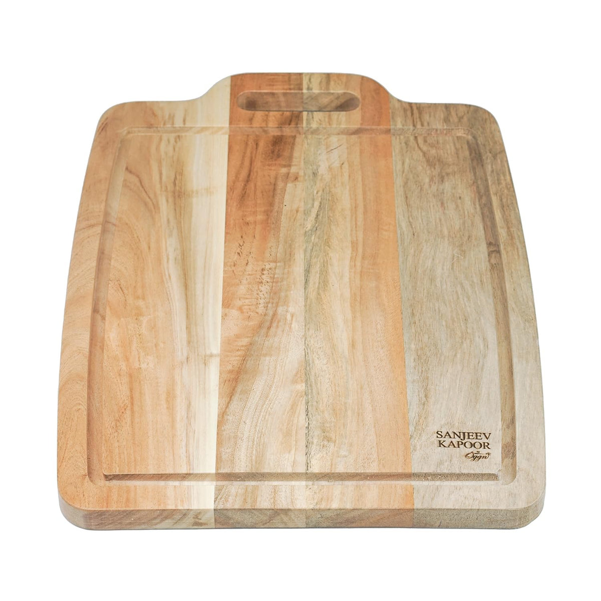 Sanjeev Kapoor Neem Wood Rectangle Serving Platter with Handle