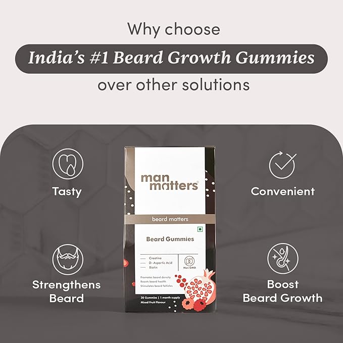 Man Matters Beard Gummies For Men - PUSHMYCART