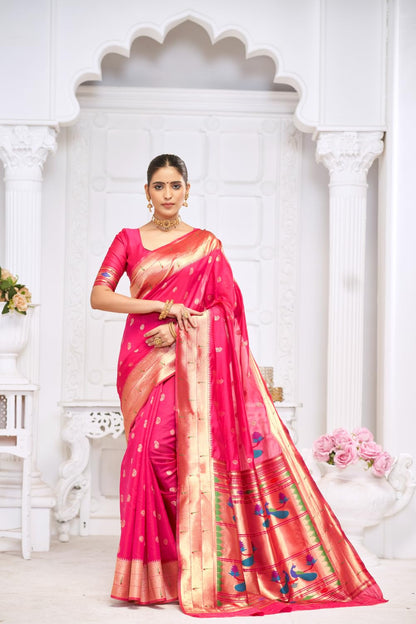 Vasthrlay Classic Traditional Saree with elegant paithani styling