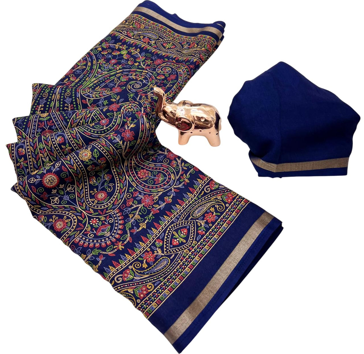 Vasthrlay Classic Tussar Floral Saree for festive ethnic occasions