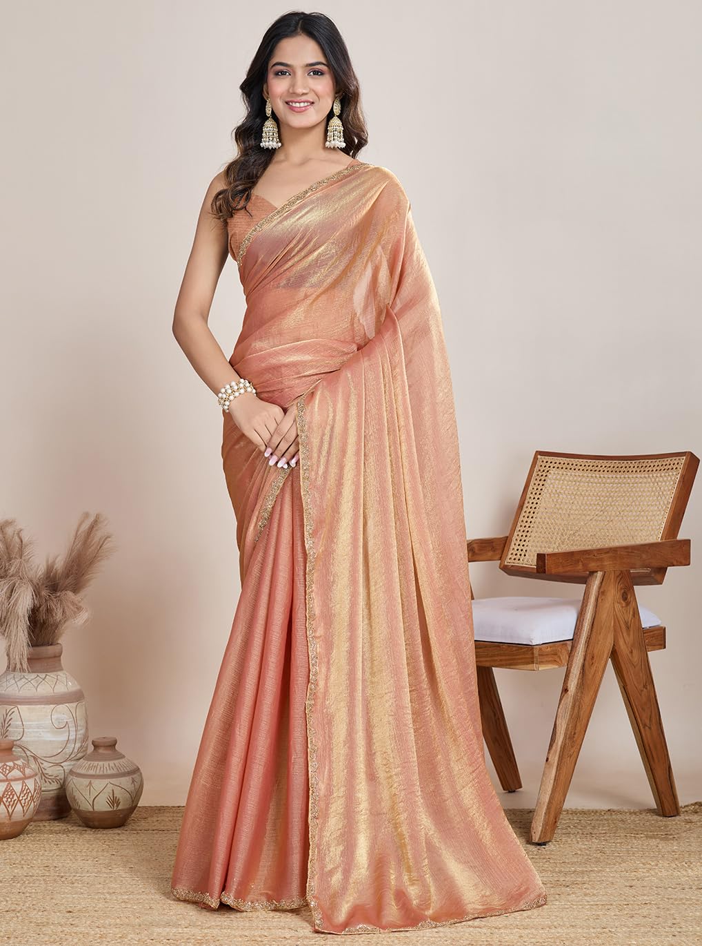 Vasthrlay Classic Border Saree with elegant ethnic styling