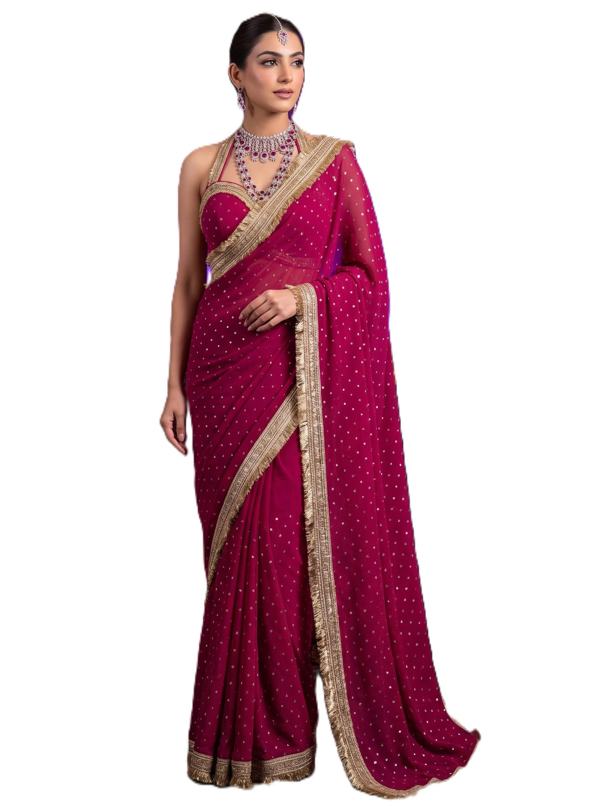 Vasthrlay Classic Ethnic Border Saree for festive ethnic occasions