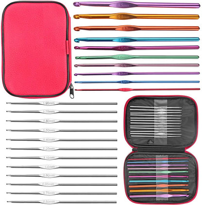 100 Pcs Crochet Hook Set with Yarn Knitting Needles - image 4