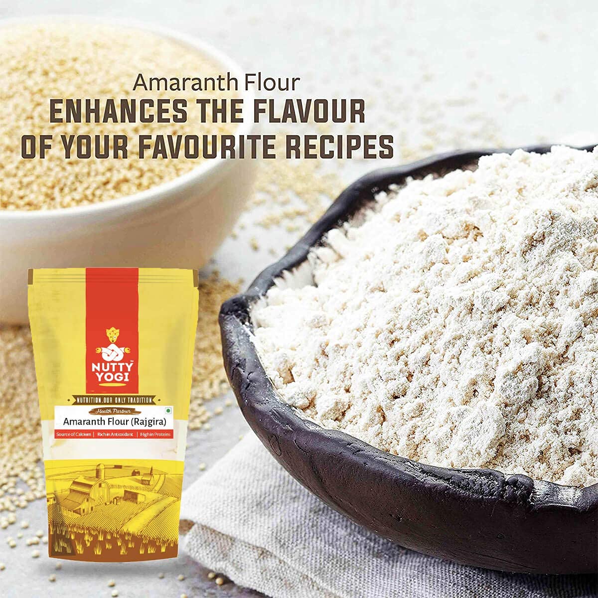 Nutty Yogi Amaranth Flour / Rajgira Atta
