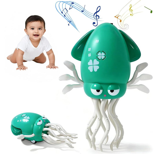 Kidology Dancing Octopus Toy Rechargeable with Music Lights and Fishing Rod