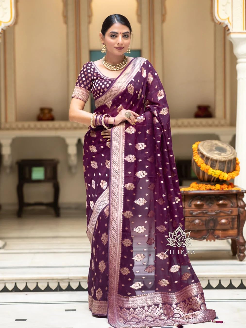 Vasthrlay Classic Traditional Saree for wedding and party wear styling
