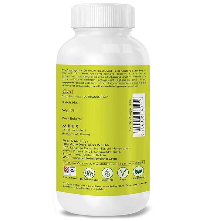 Herbal Hills Wheat-O-Power Wheatgrass Tablet