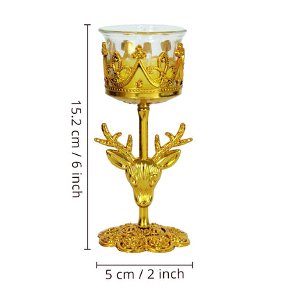 TIED RIBBONS Set of 4 Christmas Candle Holder