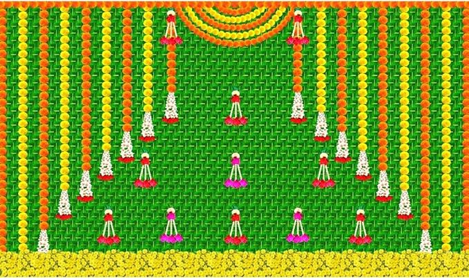 Backdrop Cloth Pooja Decoration Traditional