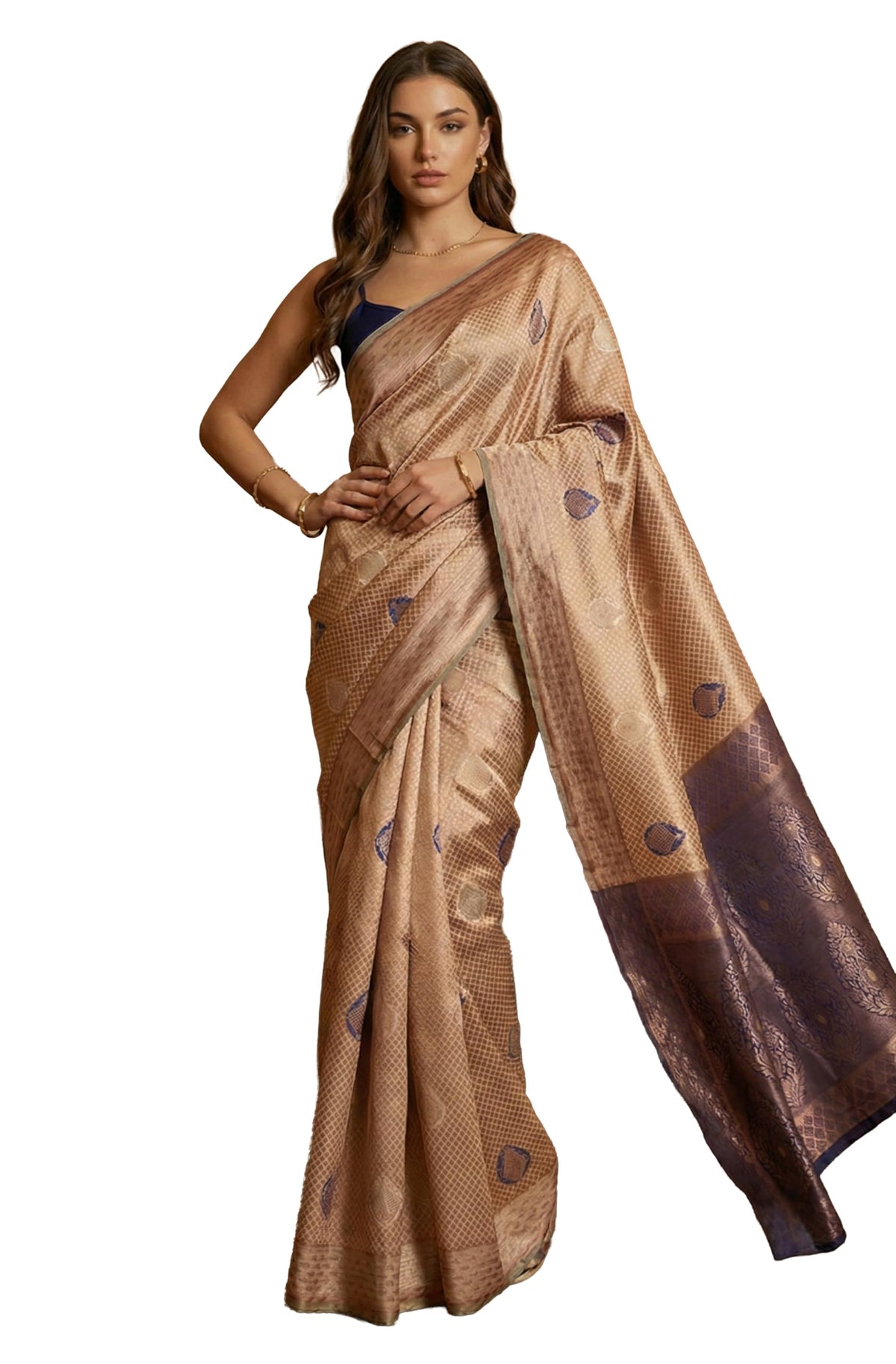 Vasthrlay Classic Jacquard Printed Saree for festive ethnic occasions