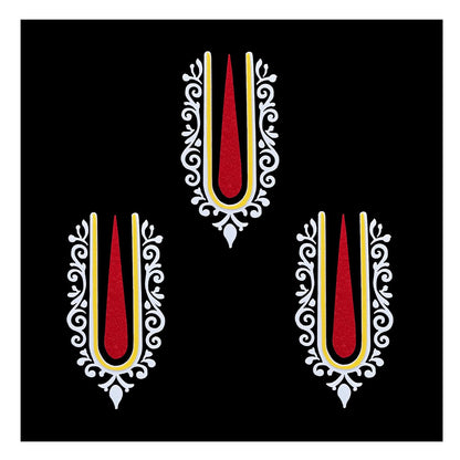 Comet Busters Krishna Vishnu Tilak Bindis 30 mm Vaishnav Namam 3 Bindis