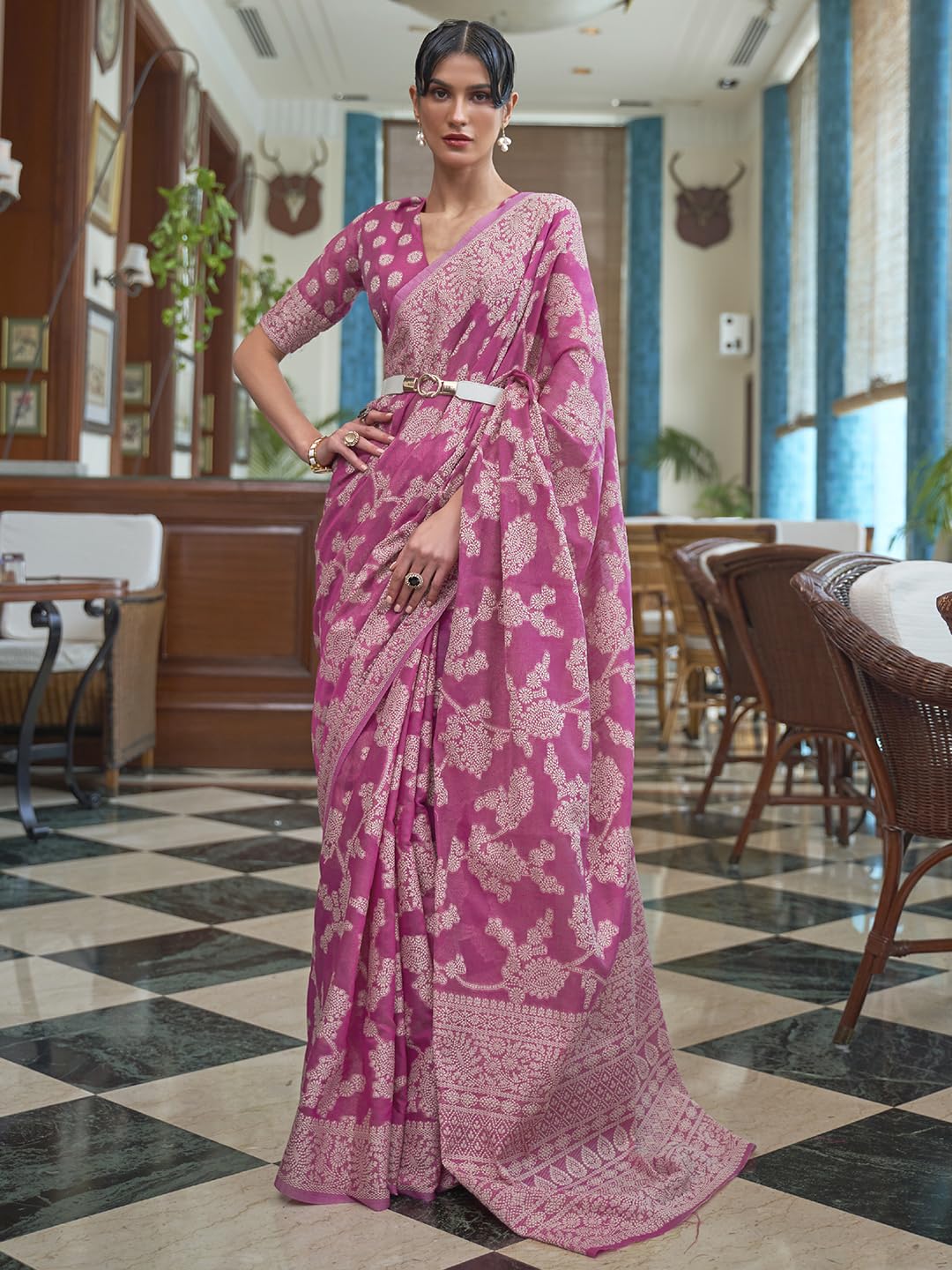 Vasthrlay Pink Ethnic Wear with elegant ethnic styling