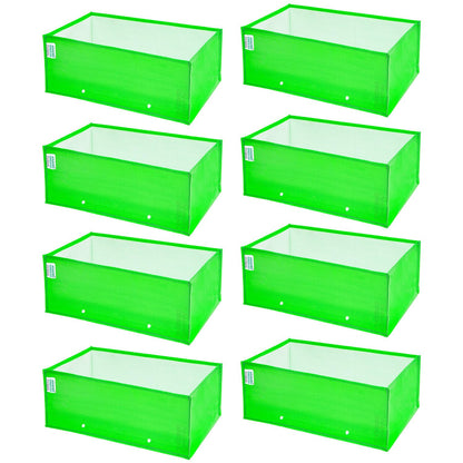 Anandi Greens HDPE 260 GSM Rectangular Grow Bag 15 x 6 x 6 inch Green Pack of 8