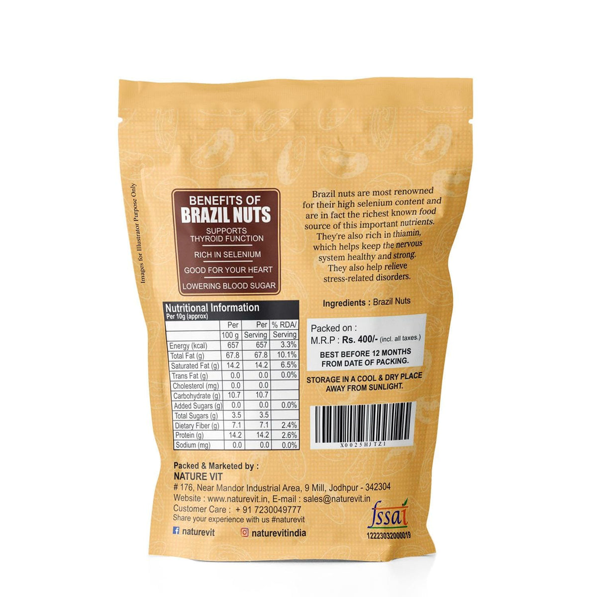NatureVit Brazil Nuts | Premium Grade A | Rich in Selenium