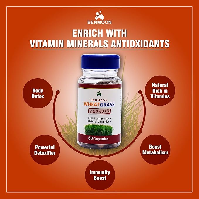 Benmoon Ayurveda Wheat Grass Capsules