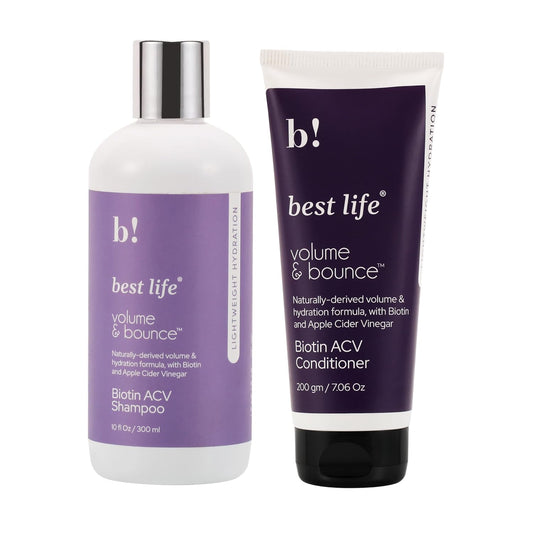 Best Life Volume & Bounce Biotin ACV Shampoo & Conditioner Set (300ml + 200g)