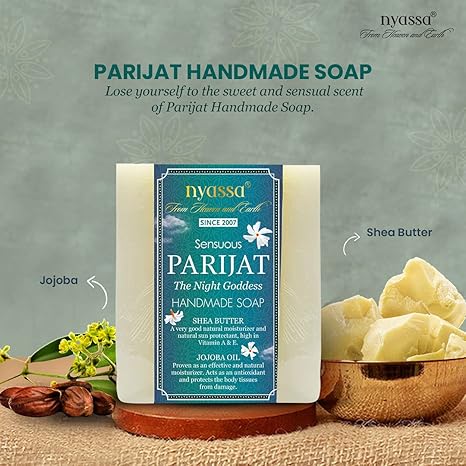Nyassa Luxurious Parijat Handmade Natural Bathing Soap - PUSHMYCART