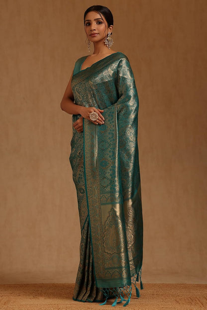 Vasthrlay Tussar Classic Saree with decorative Floral design