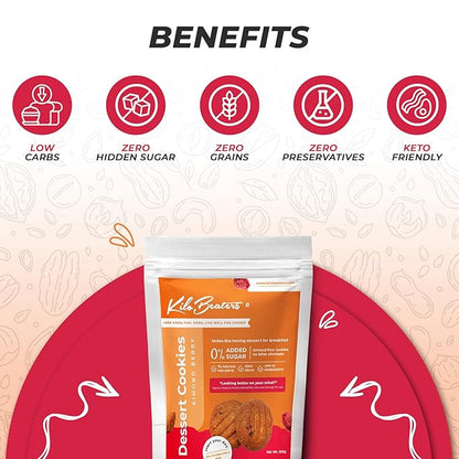 Kilobeaters Keto Friendly Almond Berry Dessert Cookies Biscuits 