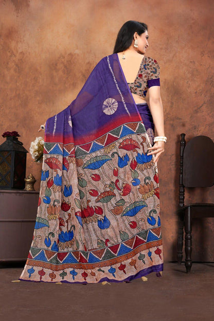 Vasthrlay Kalamkari Saree in Classic with refined ethnic appeal
