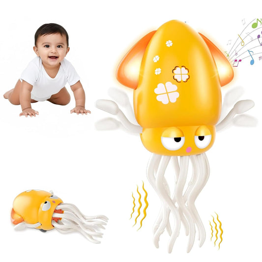 Kidology Dancing Octopus Toy Rechargeable with Music Lights and Fishing Rod