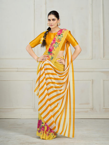 Vasthrlay Georgette Classic Saree with decorative traditional design
