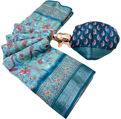Vasthrlay Classic Tussar Printed Saree for festive ethnic occasions