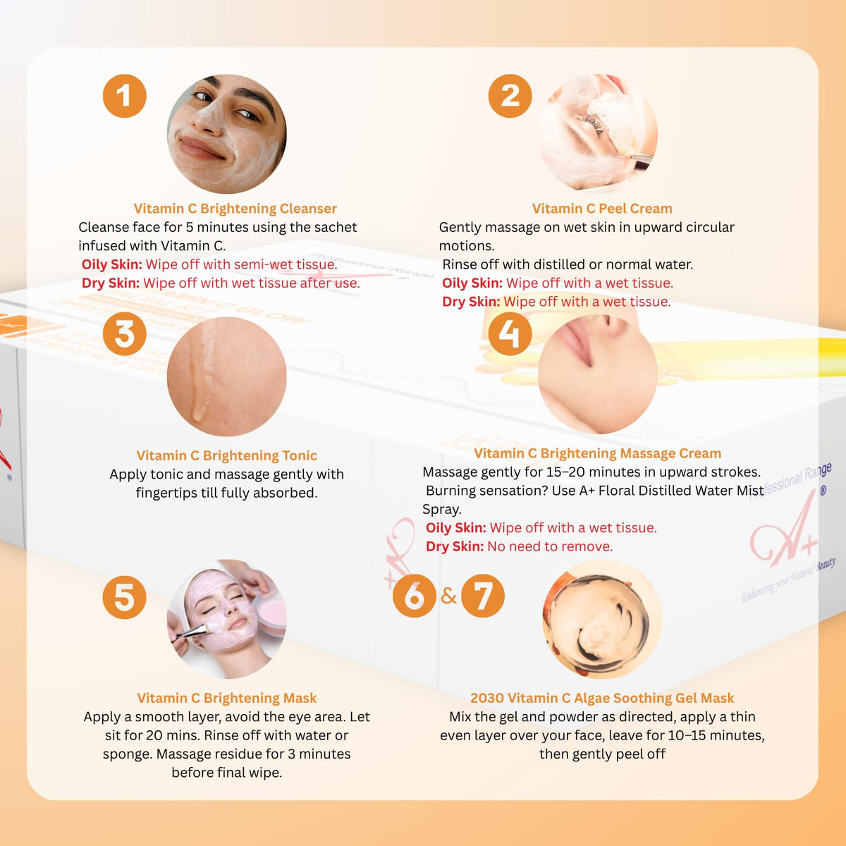 A+ Vitamin C Korean Glass Facial Monodose Kit for Glowing Skin